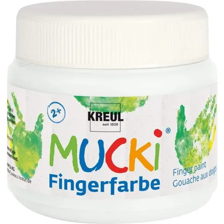 MUCKI Fingerfarbe, weiß, 150 ml