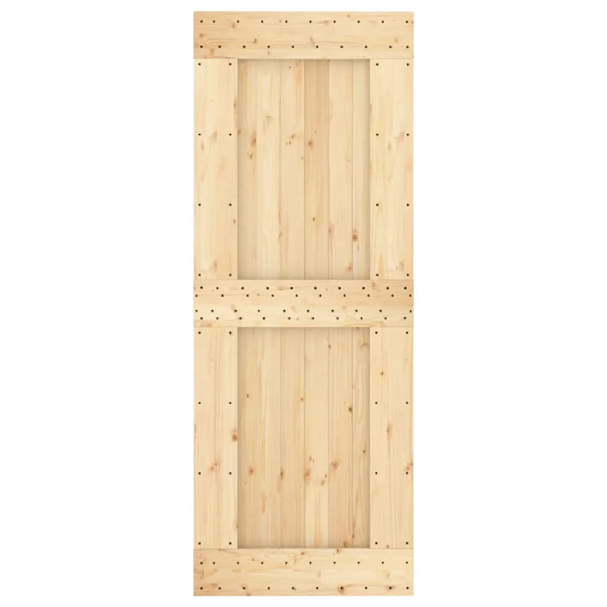 vidaXL Porte coulissante pin massif 80x210 cm