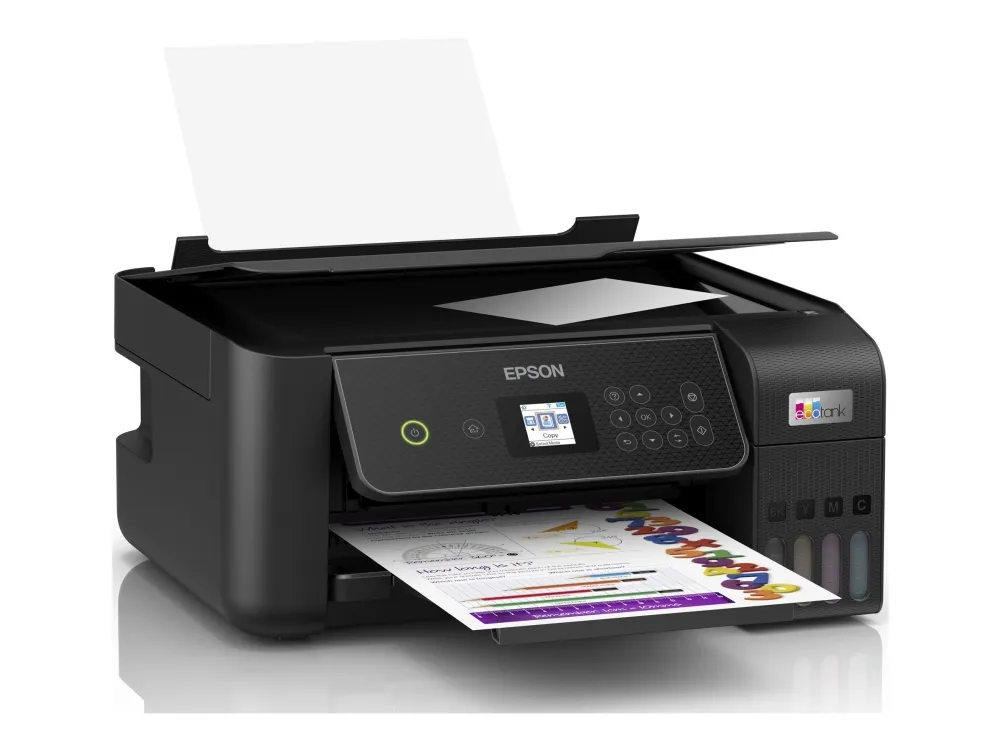 Epson EcoTank ET-2871 - Multifunktionsprinter - farve - blækprinter - ITS - A4 (medie) - op til 10 spm (udskriver) - 100 ark - Wi-Fi, USB - sort