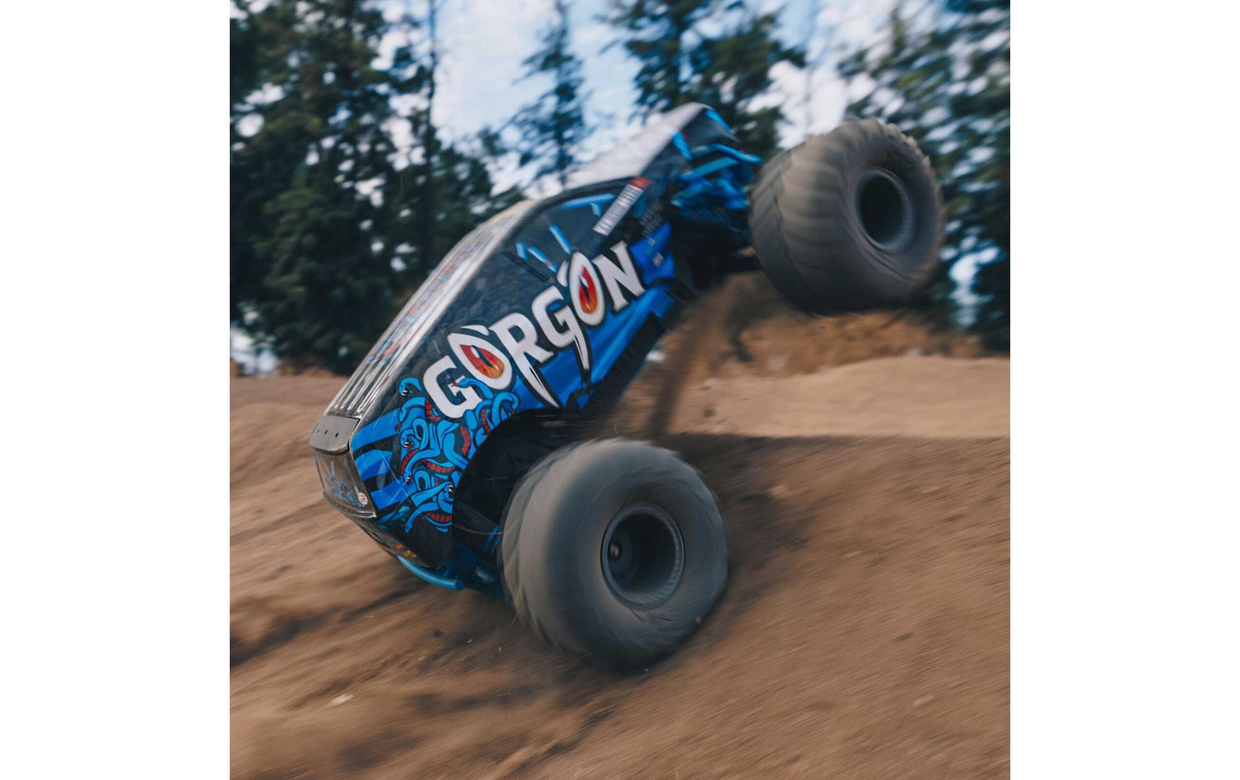 Monster Truck Gorgon MEGA 550 RWD Blau, ARTR, 1:10<br>2WD Monstertruck mit Heckantrieb