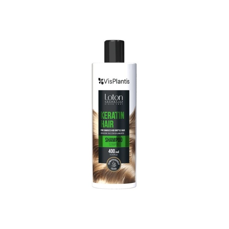 Vis Plantis Loton Shampoo für strapaziertes und brüchiges Haar mit Keratin 400 ml