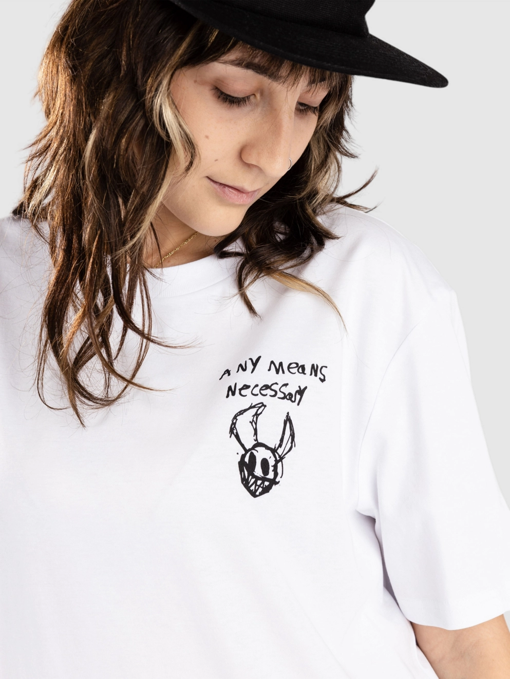 Any Means Necessary Corrupted Youth T-Shirt white