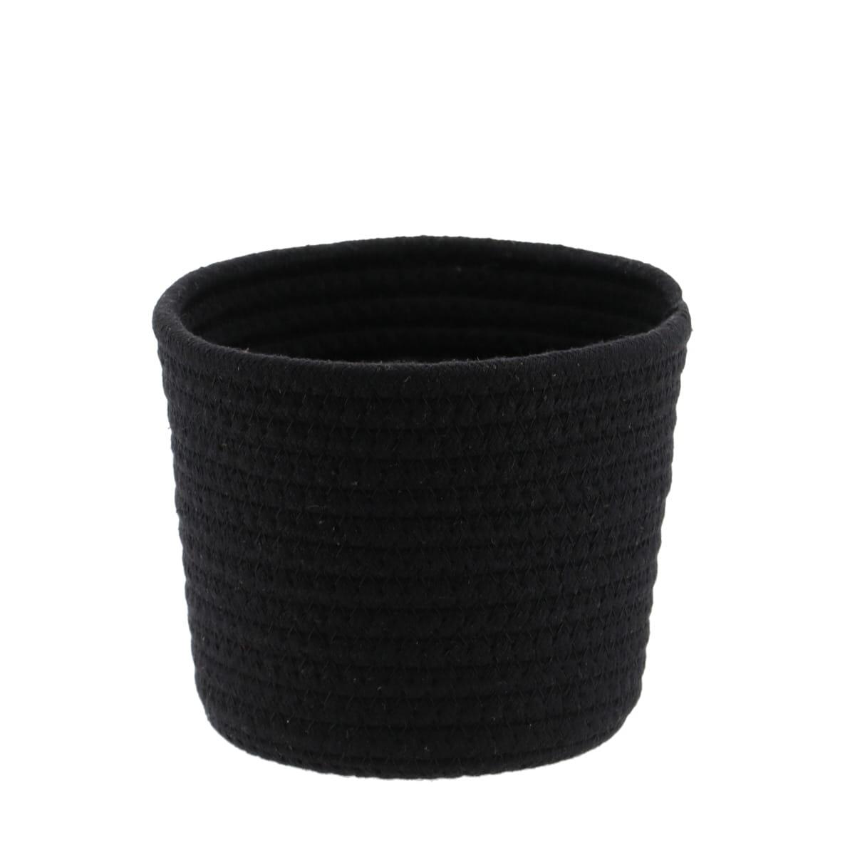 CORBEILLE NOIR CHINE D.15X12CM