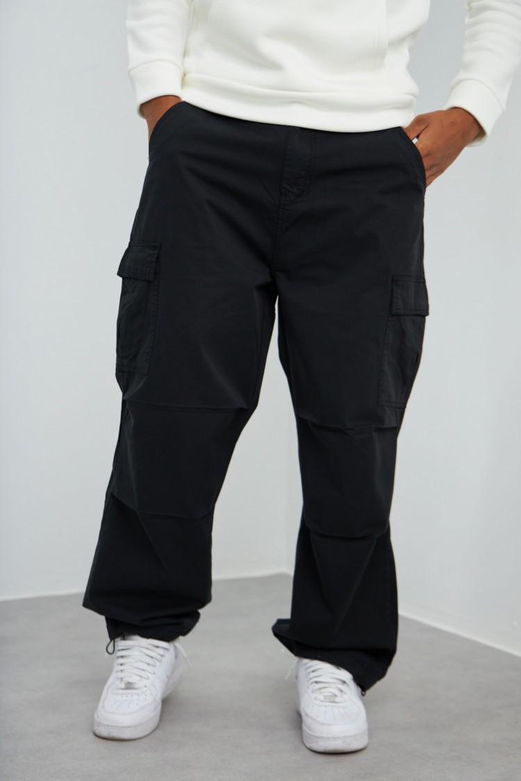 Pantalon en toile cargo noir