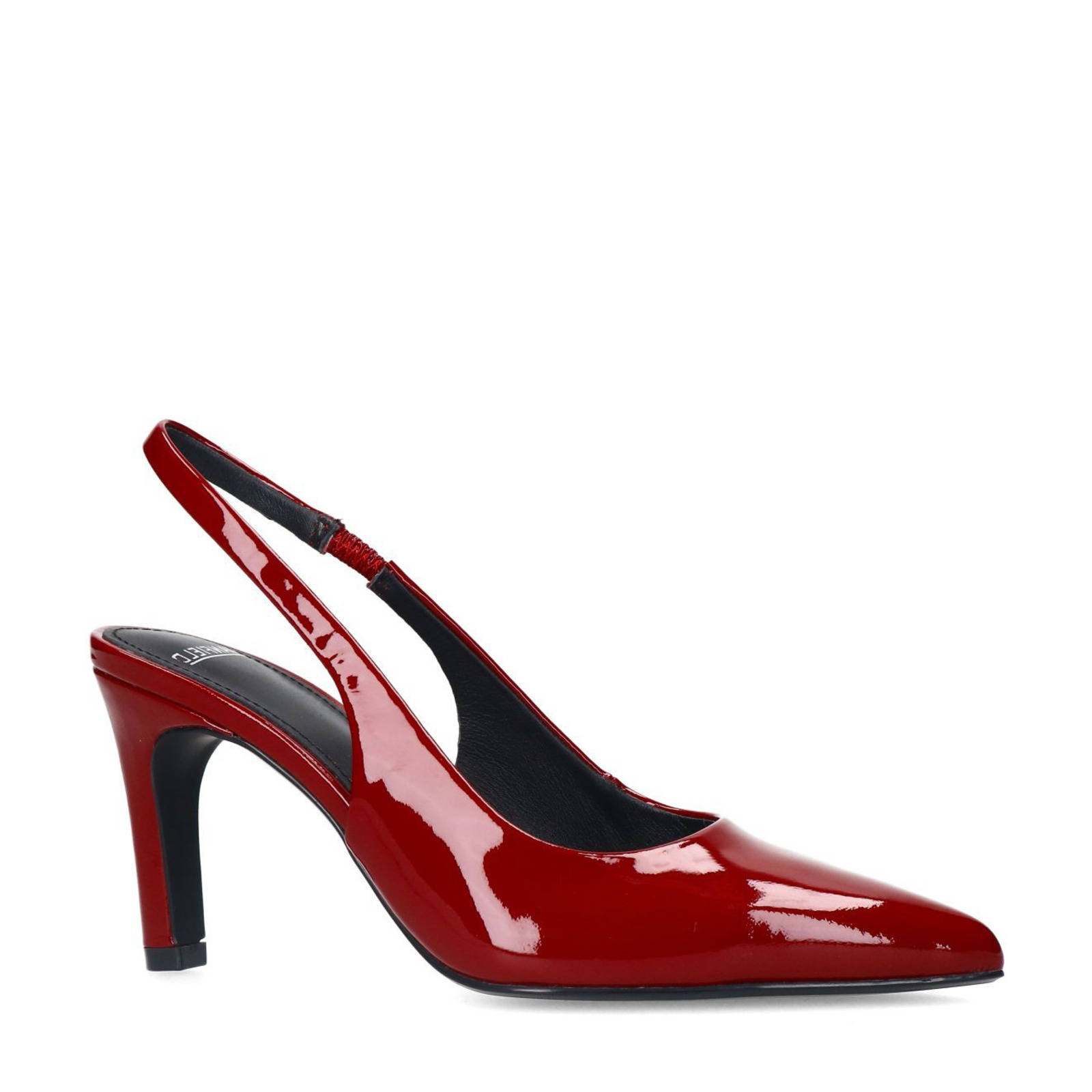 Manfield lakleren slingback pumps rood