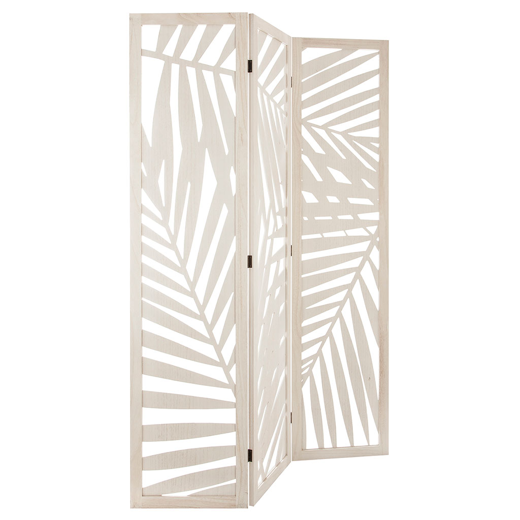 Paravent contemporain blanc 120x170cm