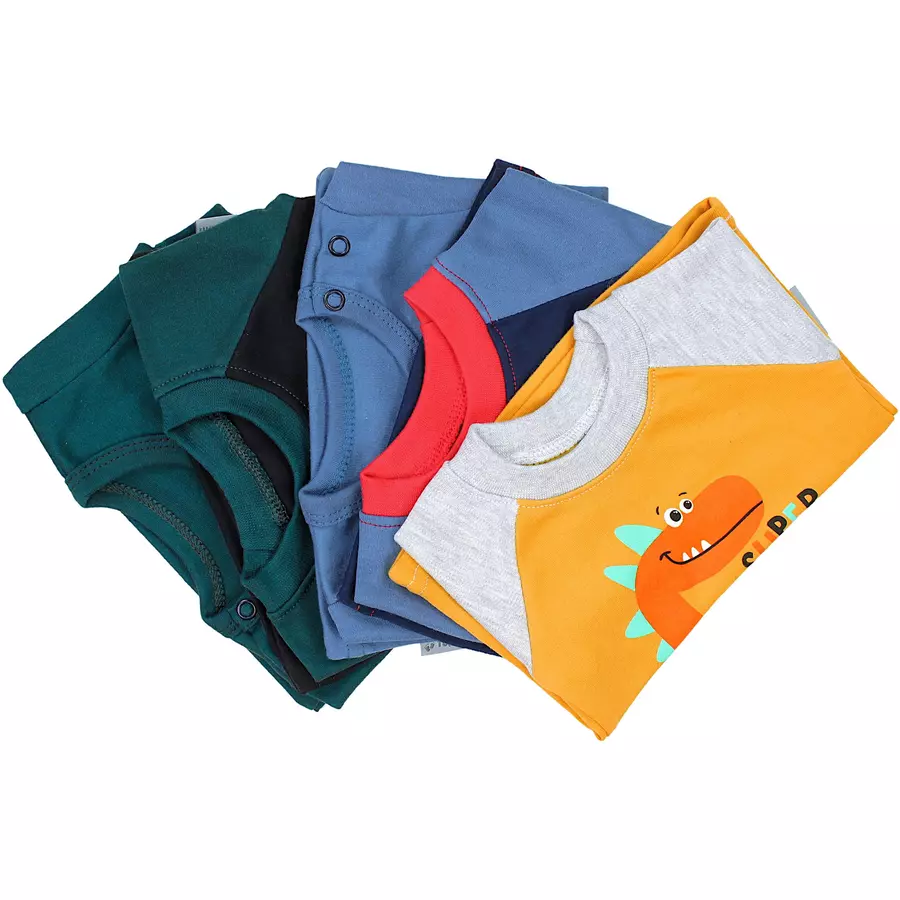 TupTam Baby Jungen Langarmshirt 5er Set schwarzblau