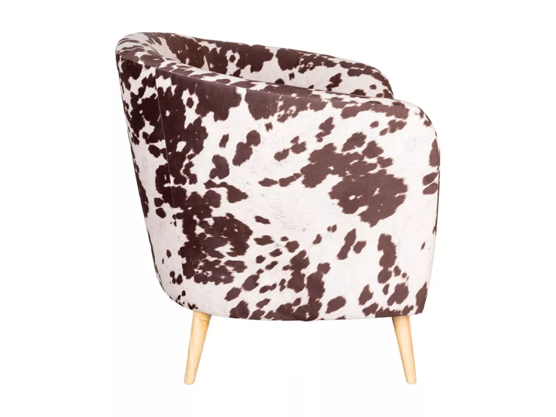 Fauteuil effet peau de vache Grand