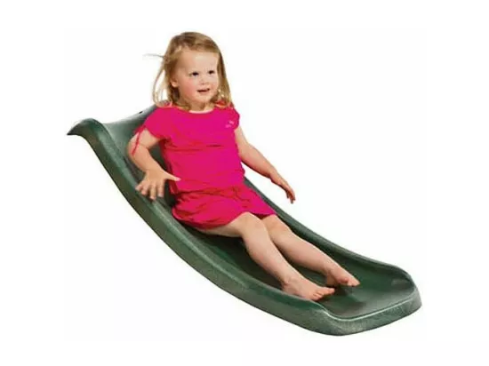 Glissière de toboggan avec vague en PEHD toba 120cm Vert foncé