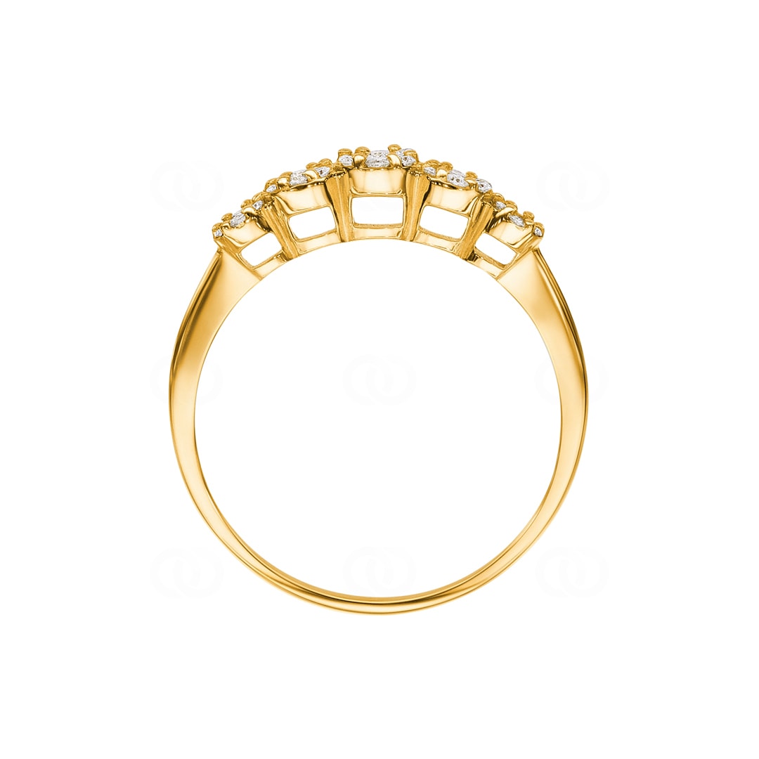 Verlobungsring 750/18 K Gelbgold mit Diamanten 0.23 ct H/si