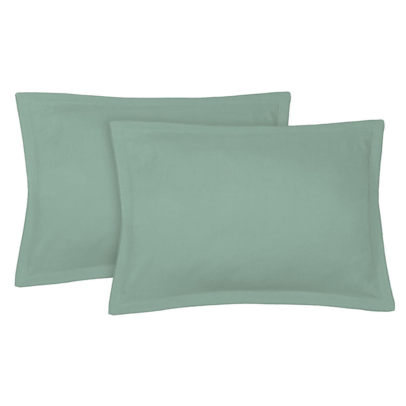 Febronie 2 Taies d'oreiller satin de coton Julia vert pistache