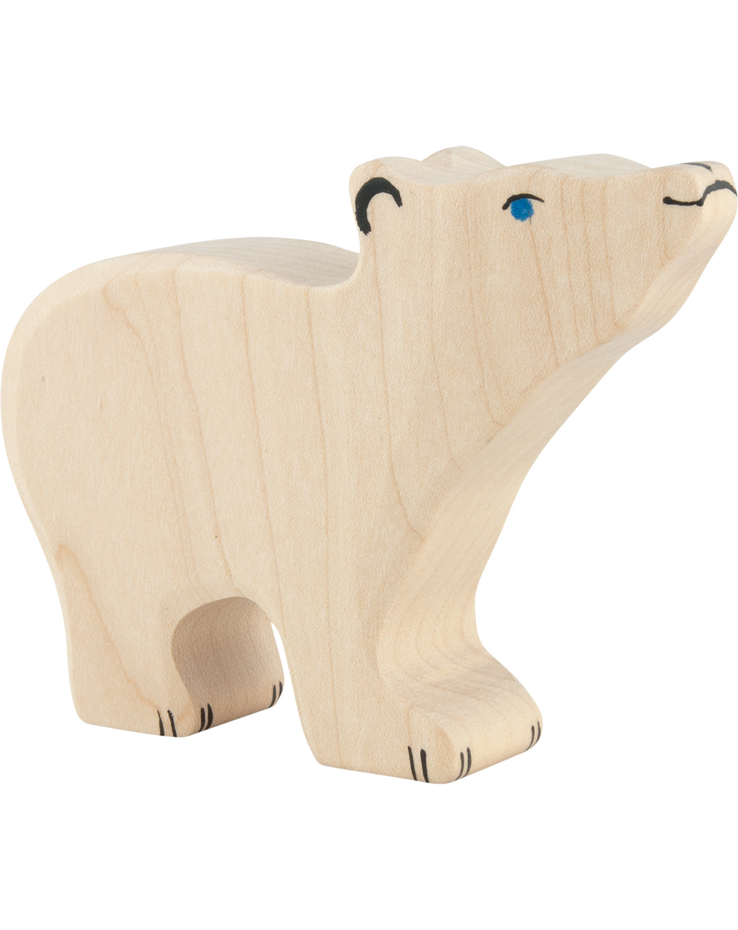 Holztier EISBÄR KLEIN in weiß