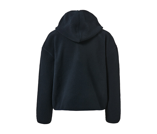 Teddy-Kapuzenpullover, dunkelblau