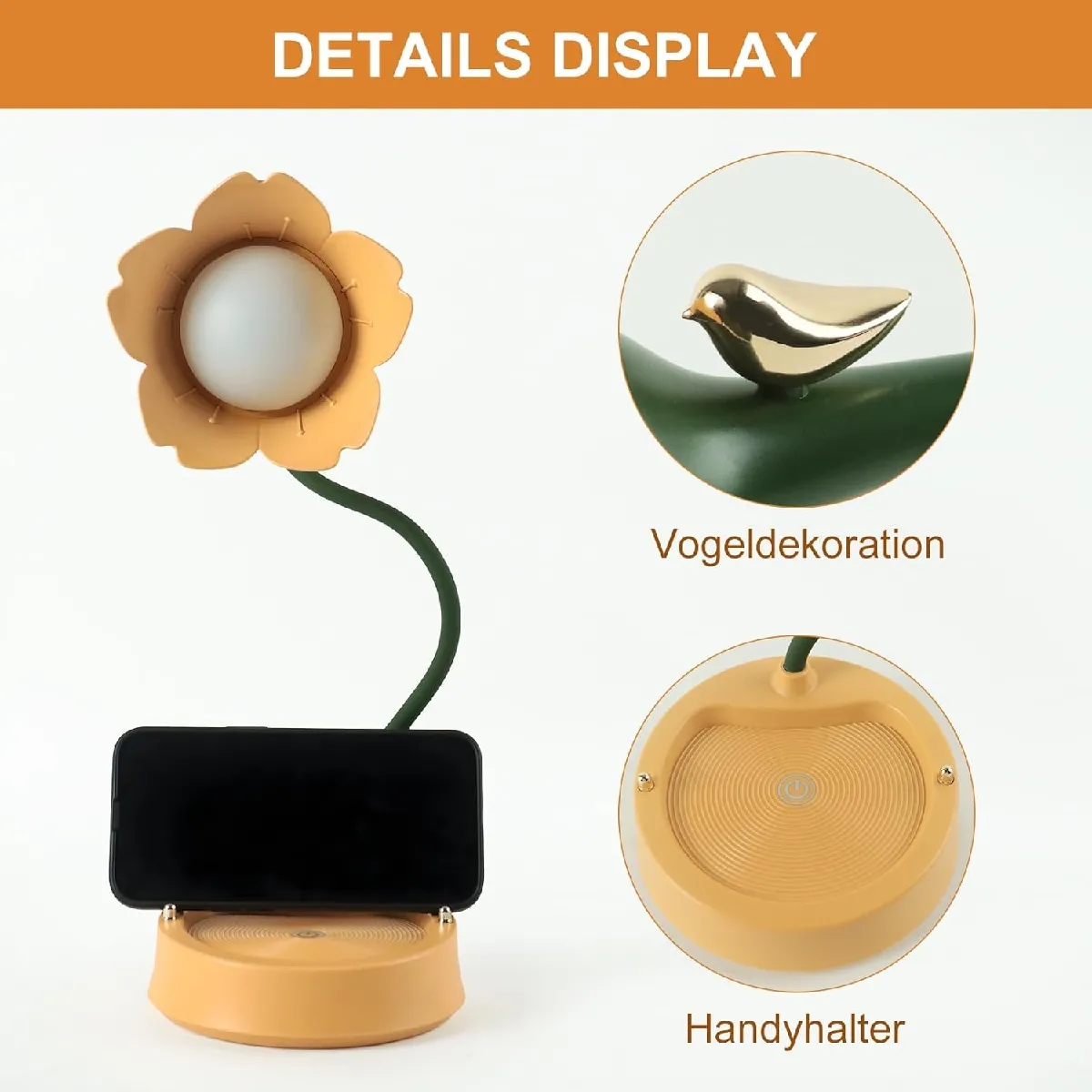 Lampe de Bureau Tactile - Jaune