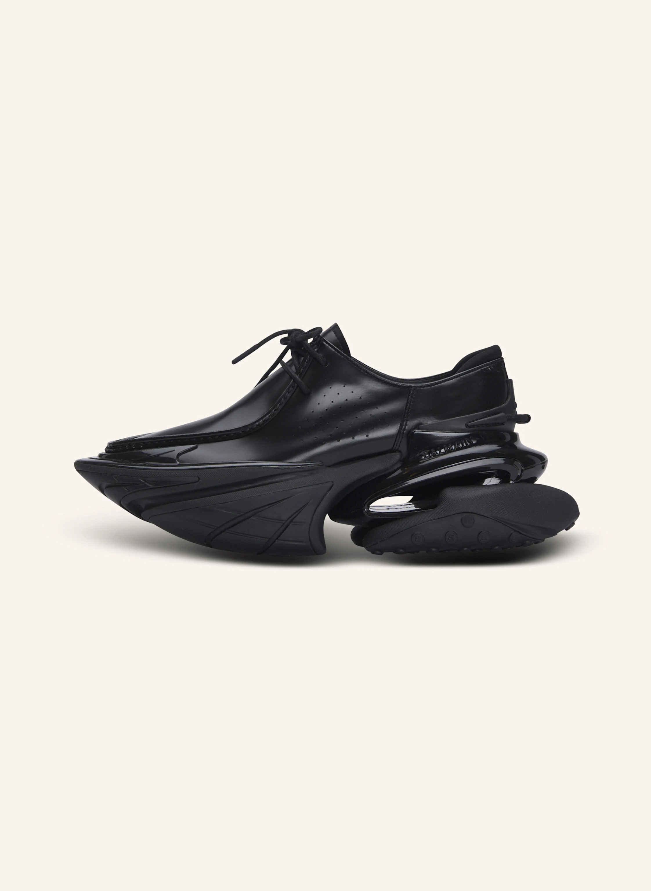 BALMAIN Unicorn Derbys aus glänzendem Leder