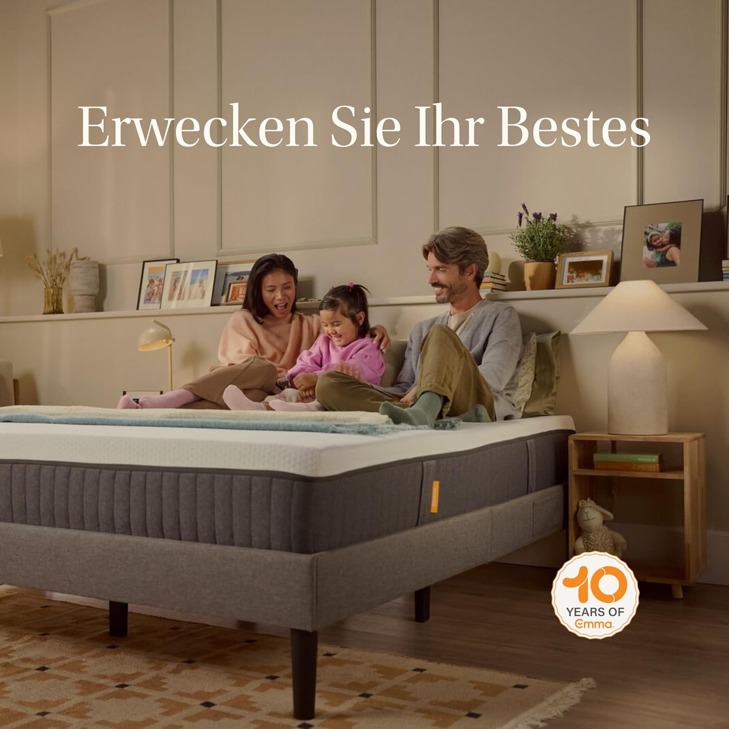 Emma Original Pro+ Matratze 90x200 cm – 27 cm Hybridmatratze mit 7-Zonen-Taschenfederkern, ThermoSync® Kühltechnologie & allergenreduzierendem Purotex® Bezug – atmungsaktive Komfortmatratze