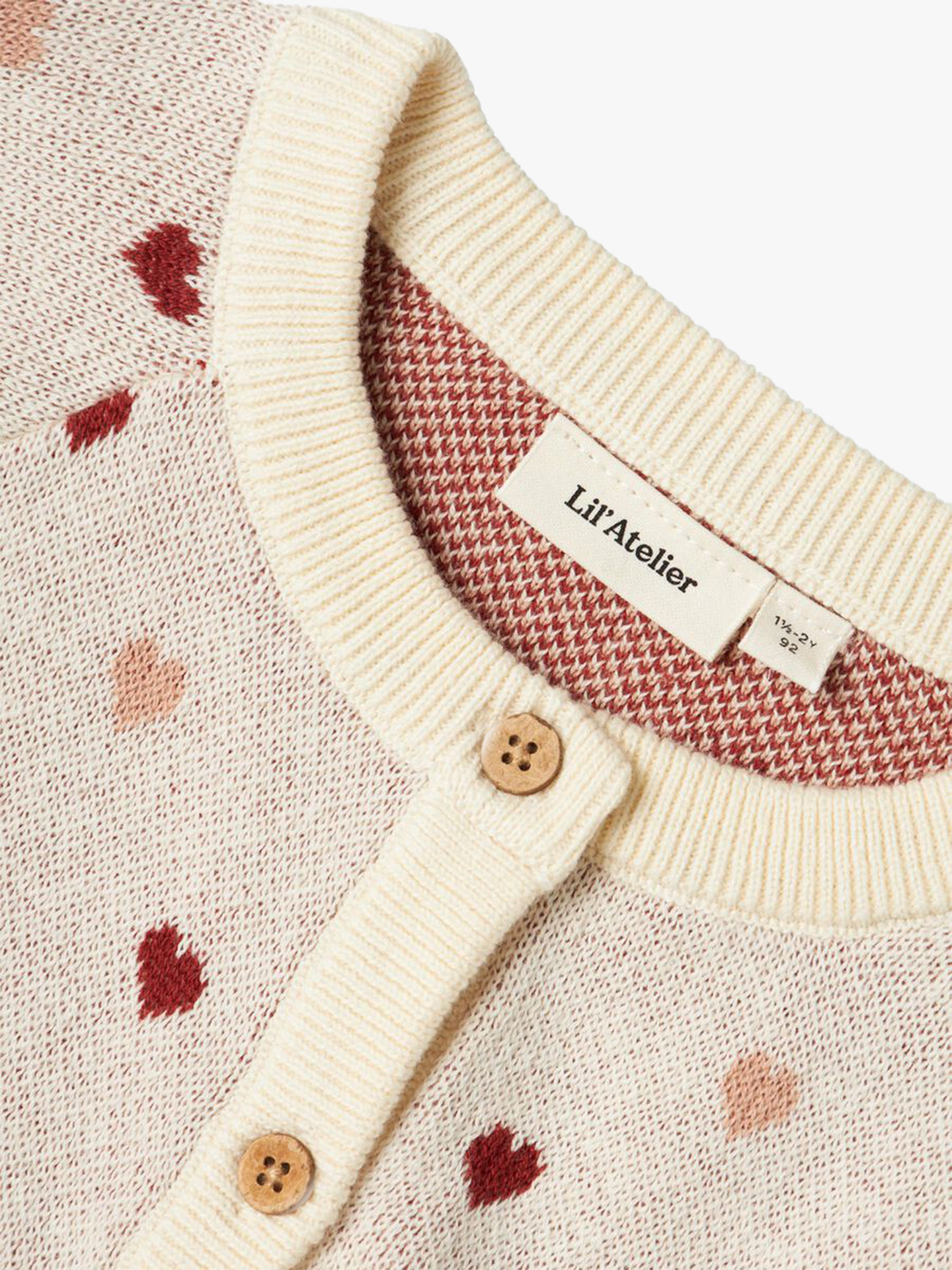 Saran Long Sleeve Knit Card Heart