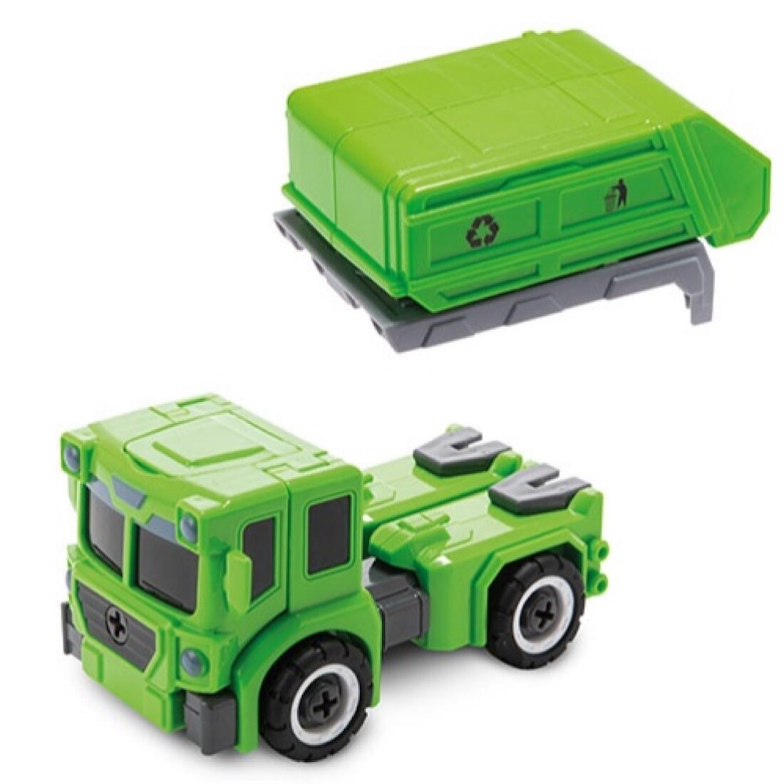 Transformierbarer Roboter Müllwagen LKW Spielzeugauto Fahrzeug Laster