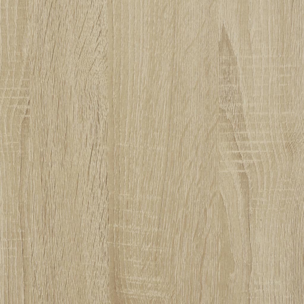 vidaXL Bettgestell, Bett mit Kopfteil, Bettrahmen mit Lattenrost, Doppelbett Schlafzimmerbett mit Stauraum, Sonoma-Eiche 200x200cm Holzwerkstoff