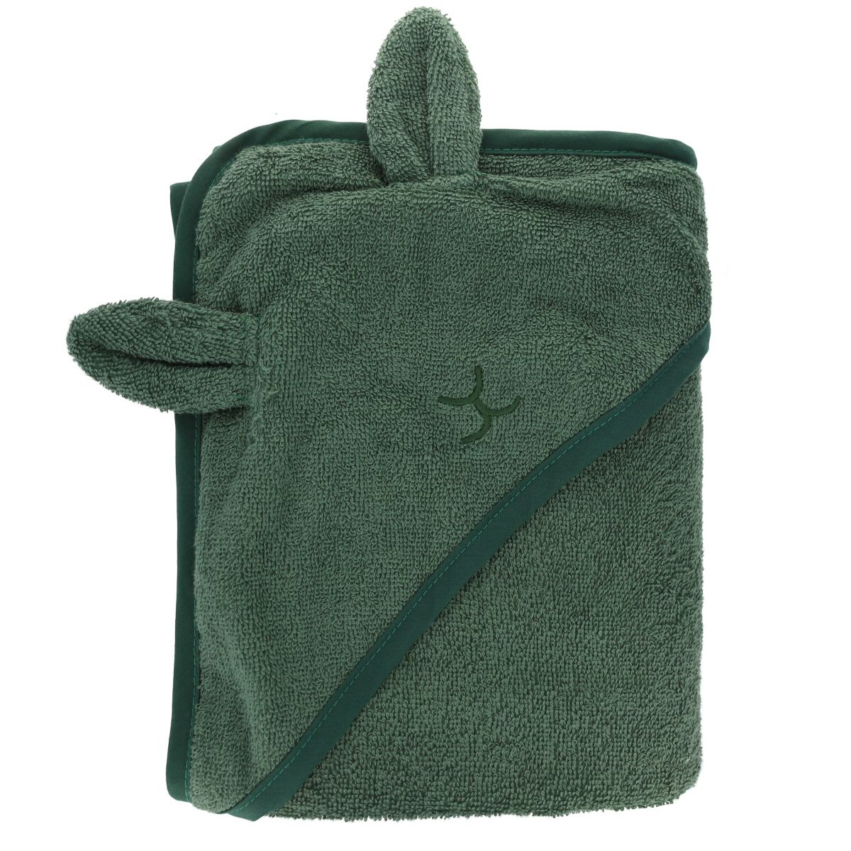 Cape de bain éponge vert 80x80 - Doux comme un agneau Petit toi