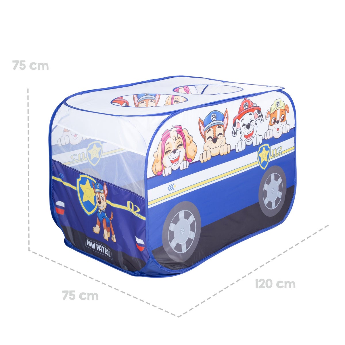 ROBA Pop Up Play Bus Paw Patrol - kindertent in autovorm, binnen & buiten