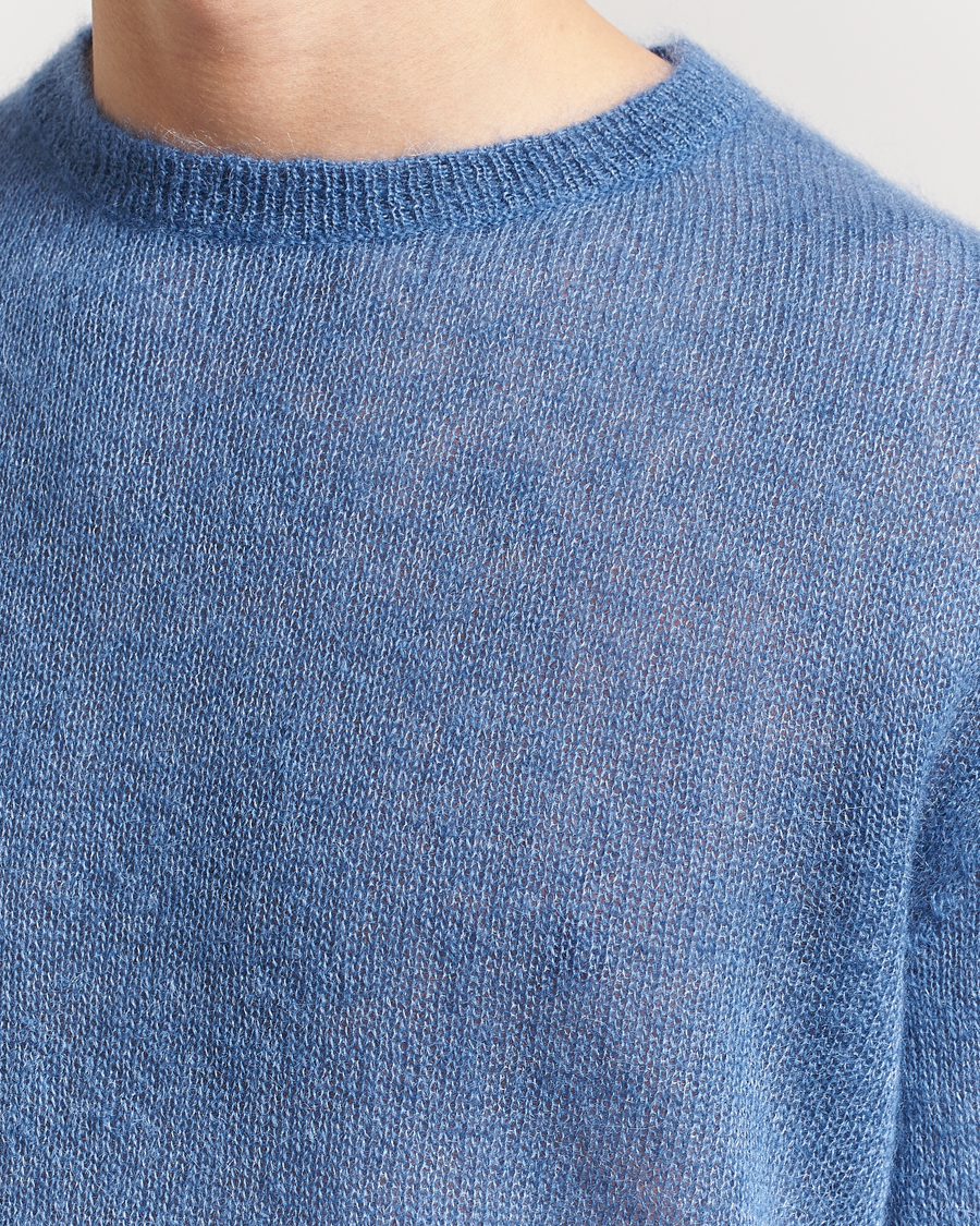 Massimo Alba Baby Mohair Crew Neck Pullover Sky Blue