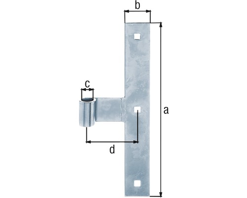 Raammiddenbeugel, verzinkt, 250 mm