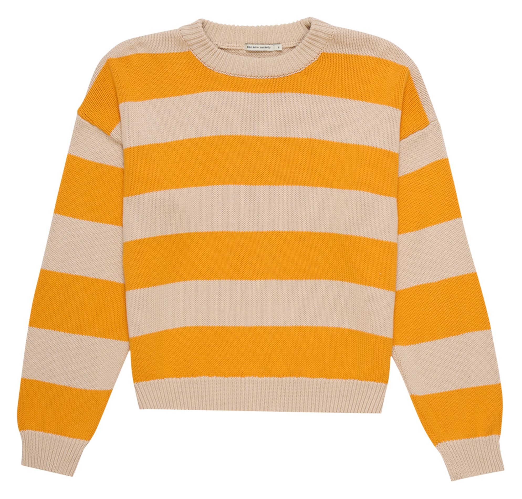 EMANUELLE - Pull col rond rayé en coton bio | Multicolore