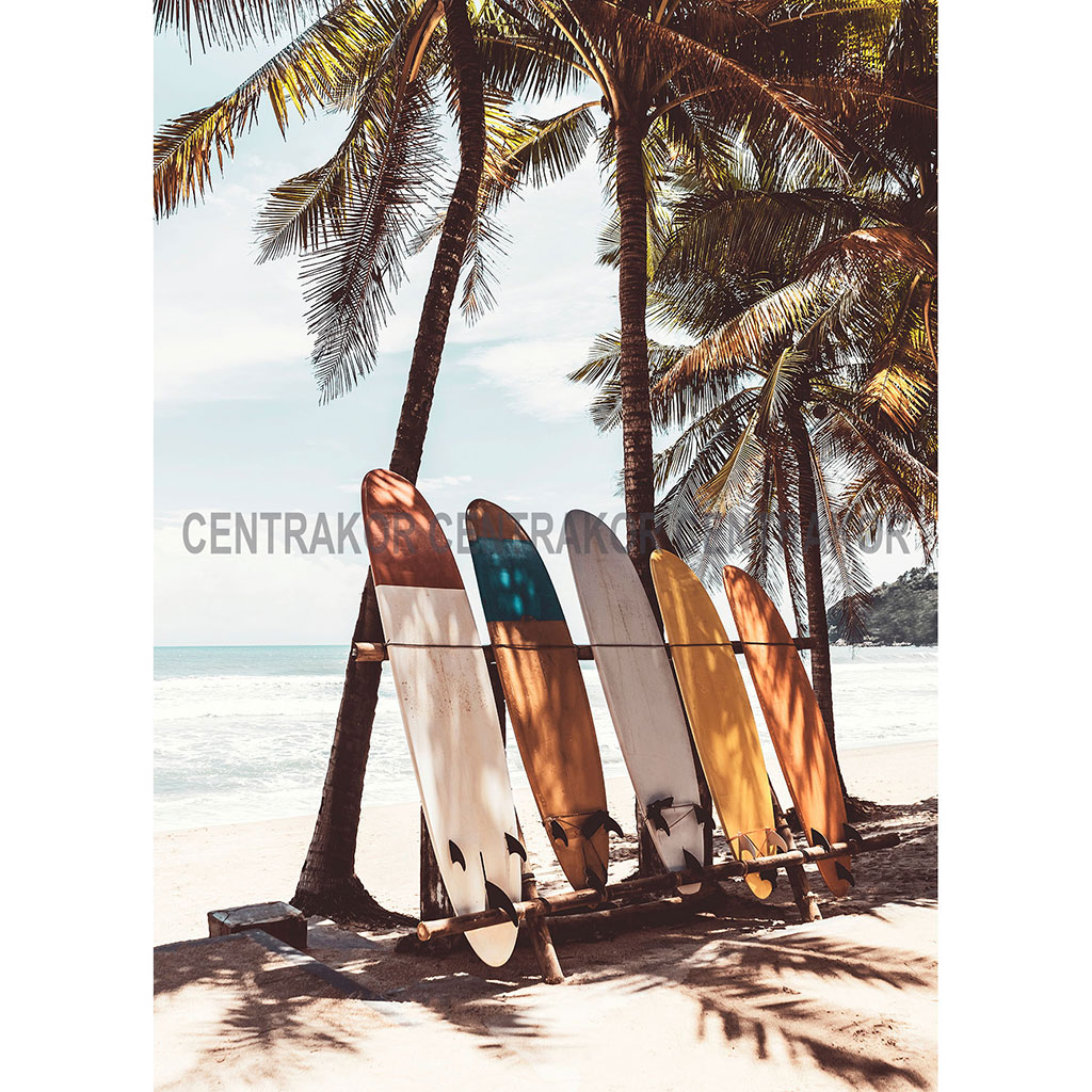 Affiche déco photo surf et sunset 50x70cm