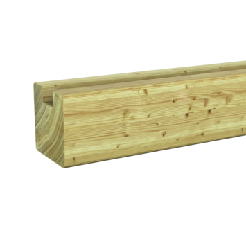 Sleufpaal eind grenen hout geschaafd 8,8 x 8,8 x 270 cm