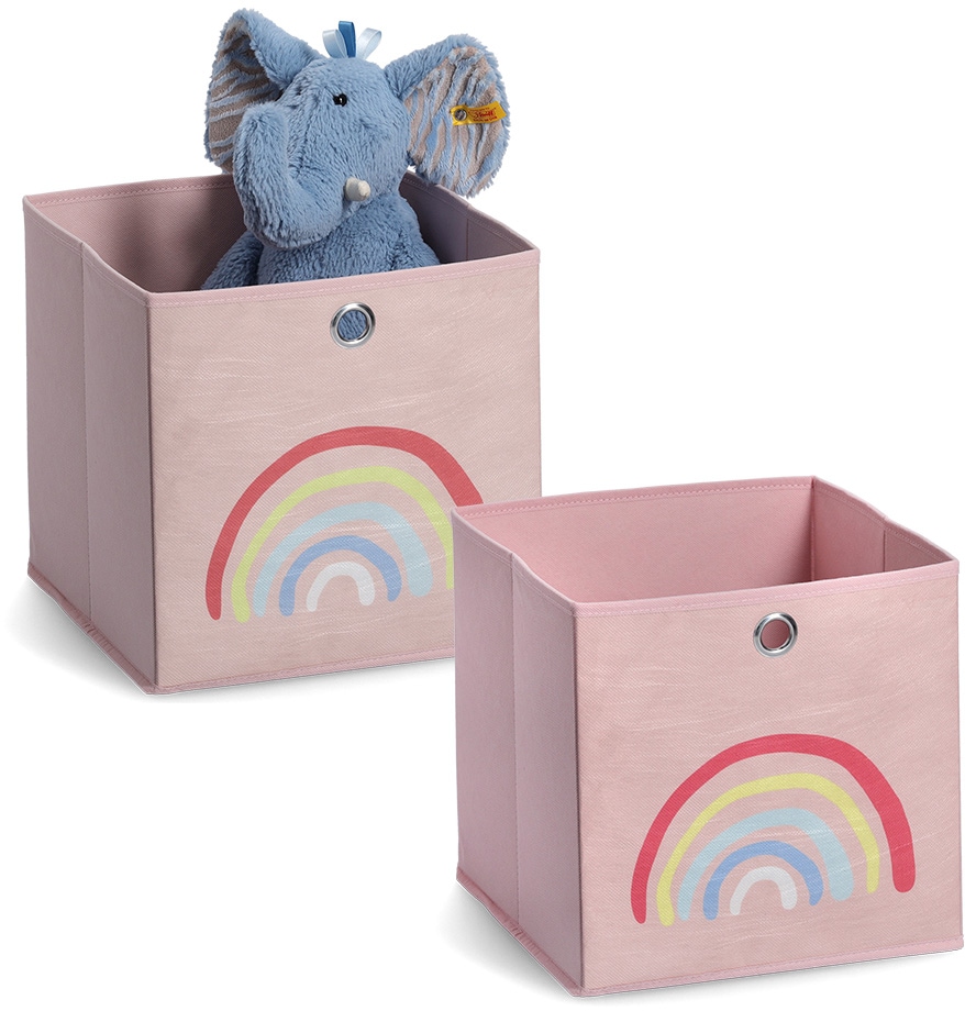 Zeller Present Organizer »Rosy Rainbow« Aufbewahrungsbox, flach klappbar, Vlies