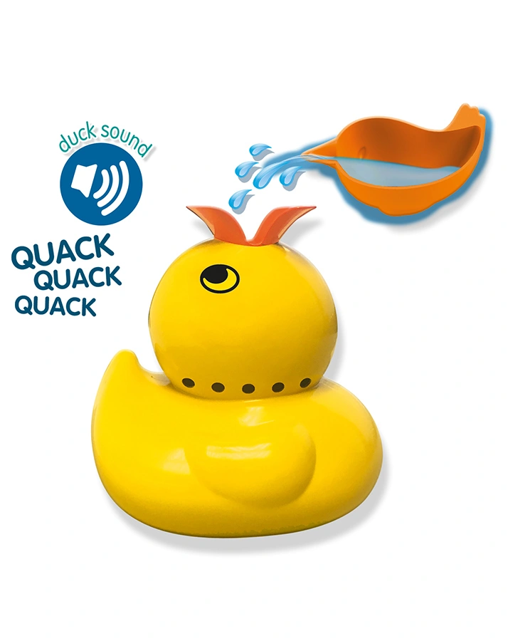 Badeente TINY TALENTS –  QUAK, QUAK! mit Soundeffekten