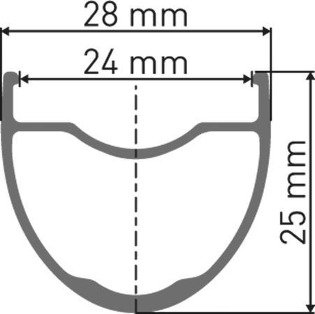 GR 1600 SPLINE VR DYNAMO Laufrad  Black  DB CL, 25mm 10012mm