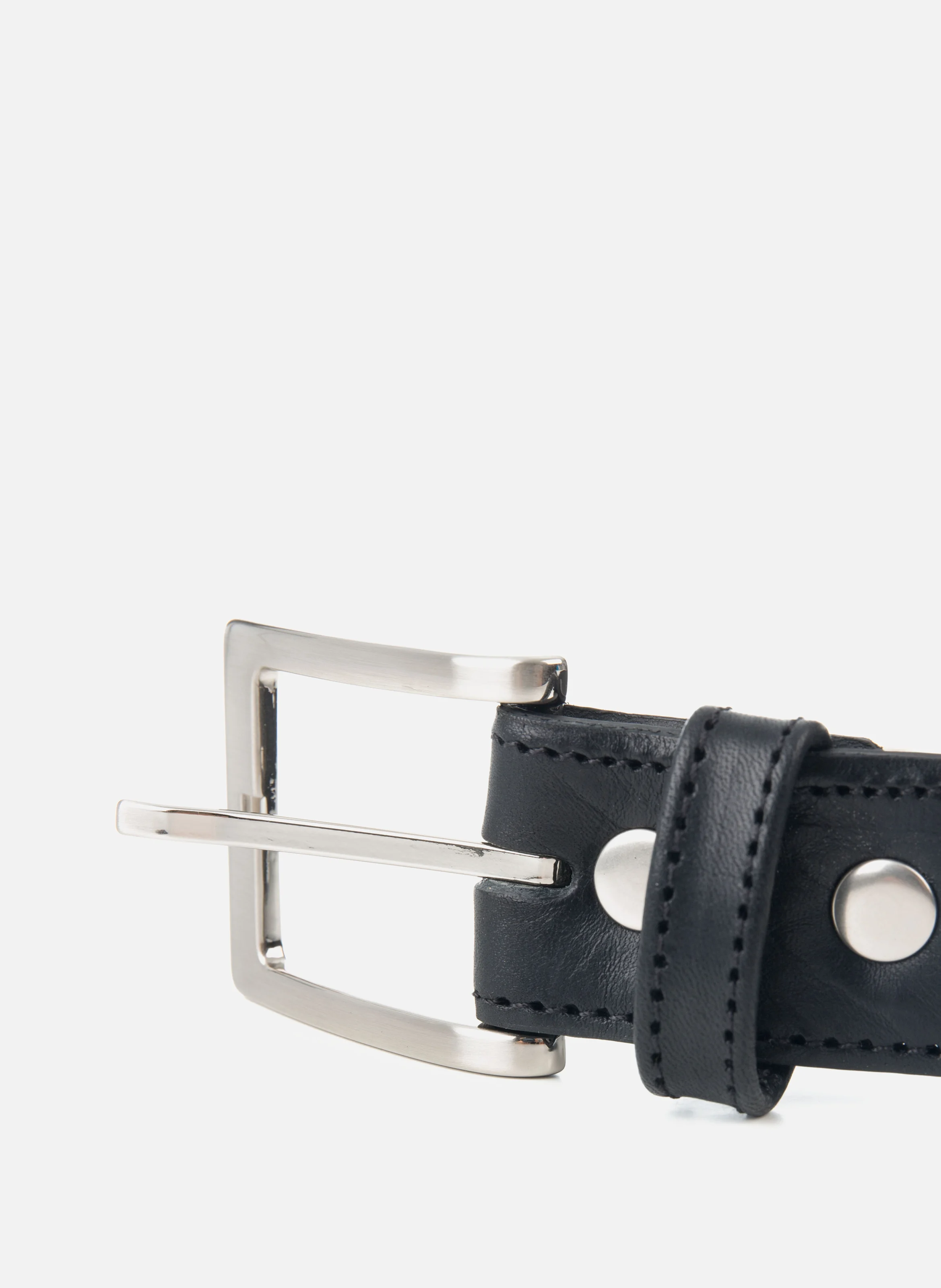 Ceinture classique cuir lisse | Noir