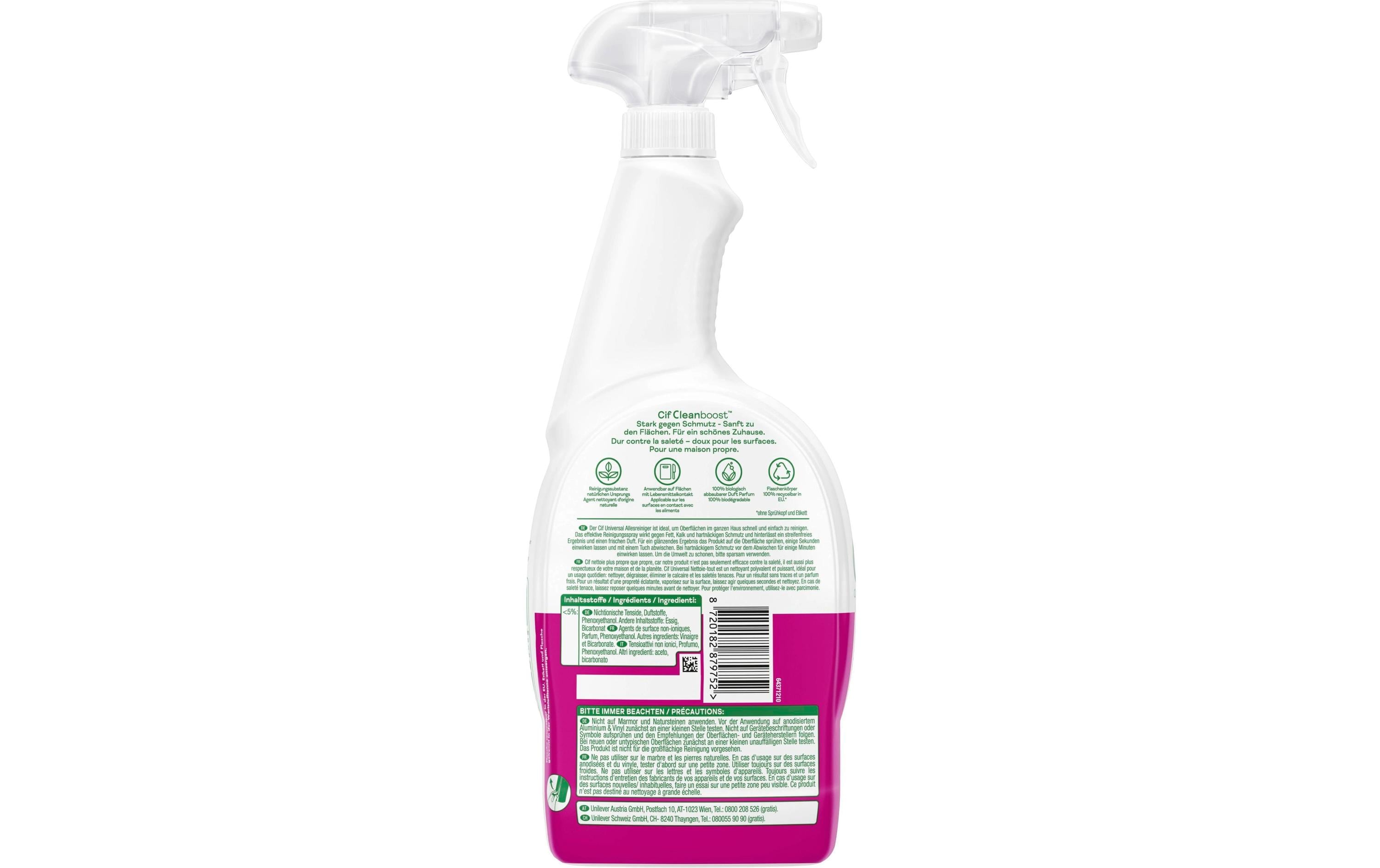 Allzweckreiniger Allesreiniger Universal Spray 750 mlUniverseller Reinigungsspray für alle abwaschbaren Oberflächen