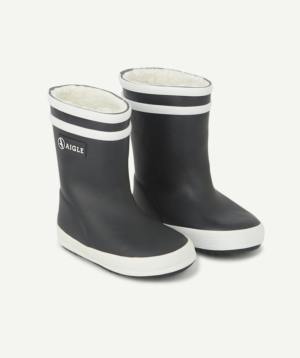 AIGLELES BOTTES PREMIERS PAS BÉBÉ MARINE DOUBLÉ SHERPA BABYFLAC