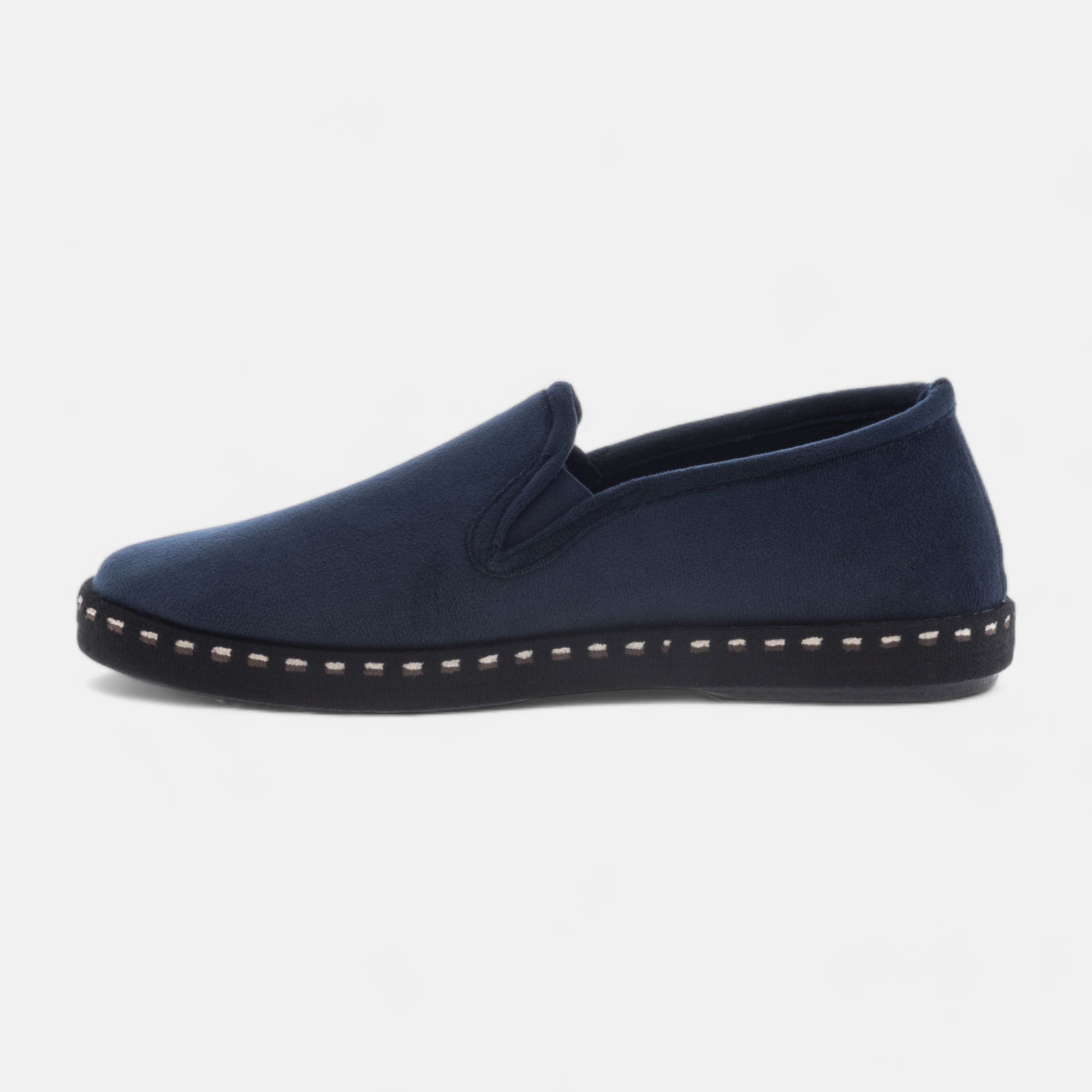 Pantoufles pieds sensibles Homme bleu marine