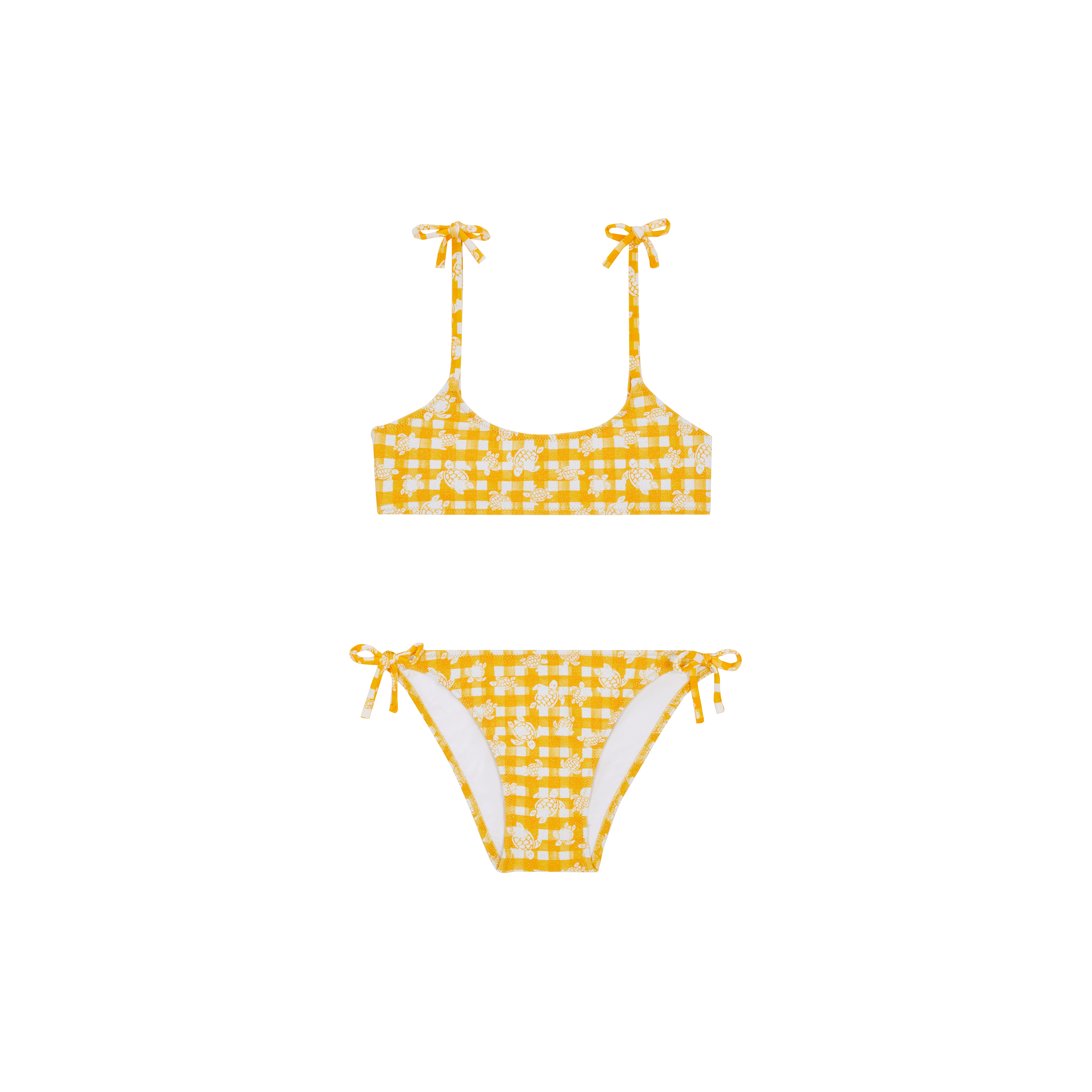 Girls Turtle Vichy Look Girls Swimwear