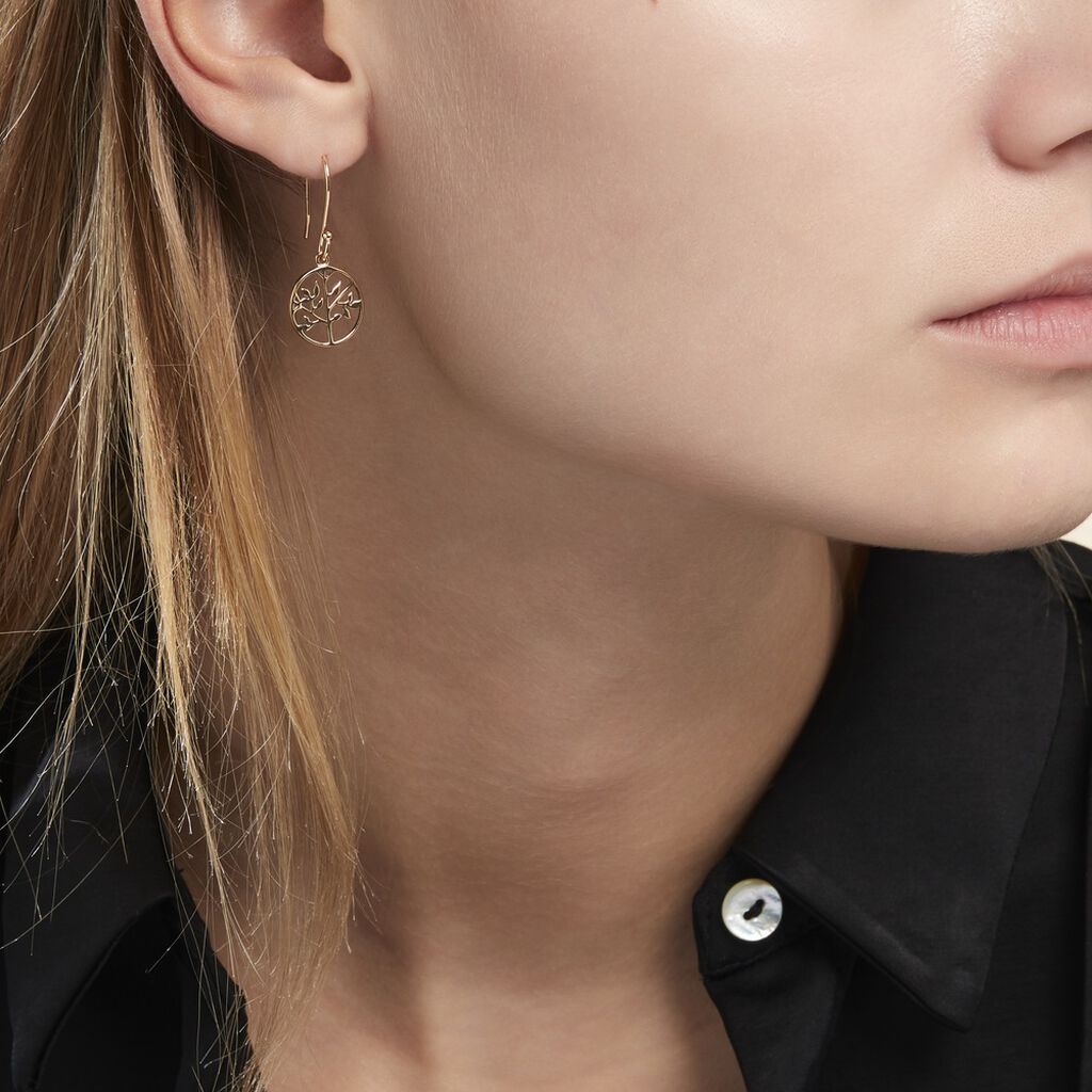 Boucles D'oreilles Pendantes Plaqué Or Jaune Galvina
