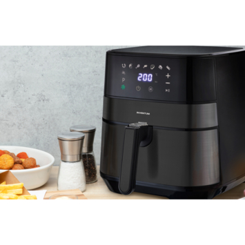 Inventum GF500HLDB - Airfryer - Hetelucht friteuse - 5 liter - 80 tot 200 graden - 1700 watt - Zwart/RVS