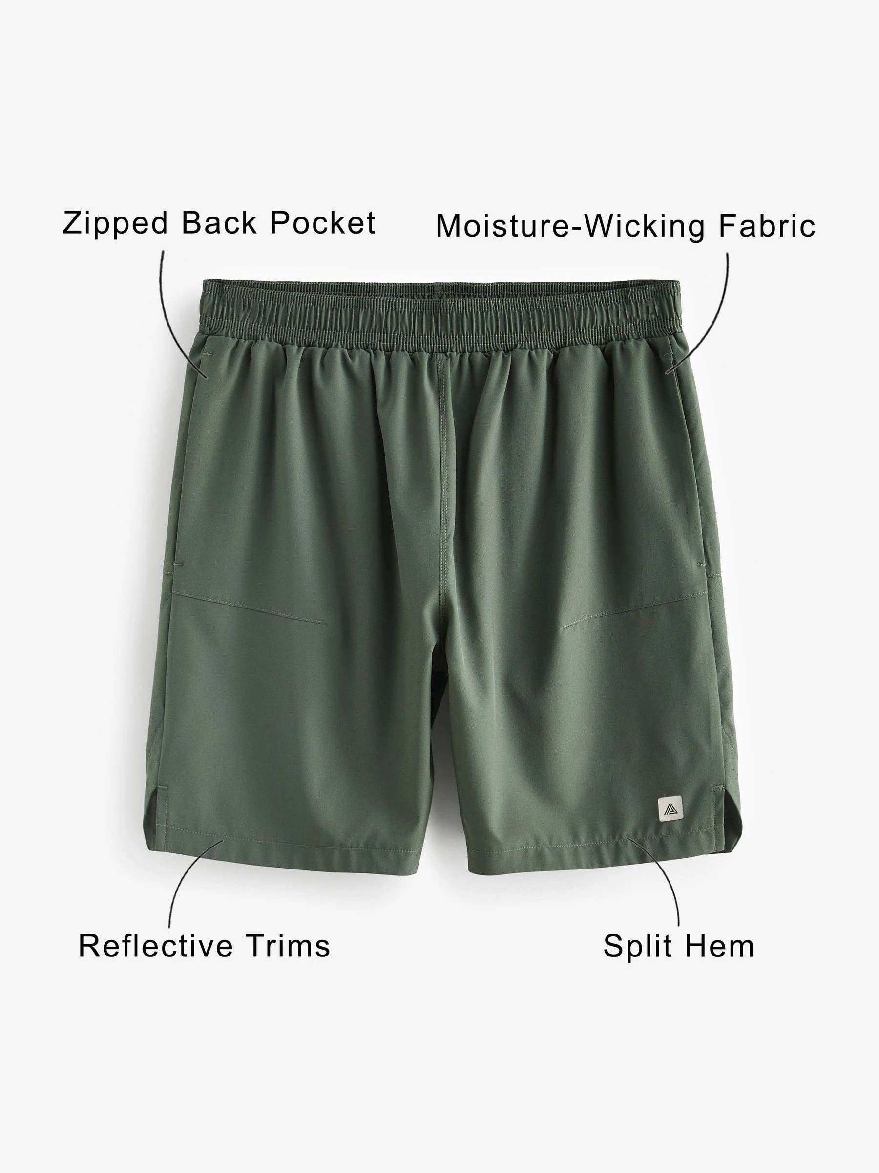 Kakigroen - 7 inch - Active sportschoolshort