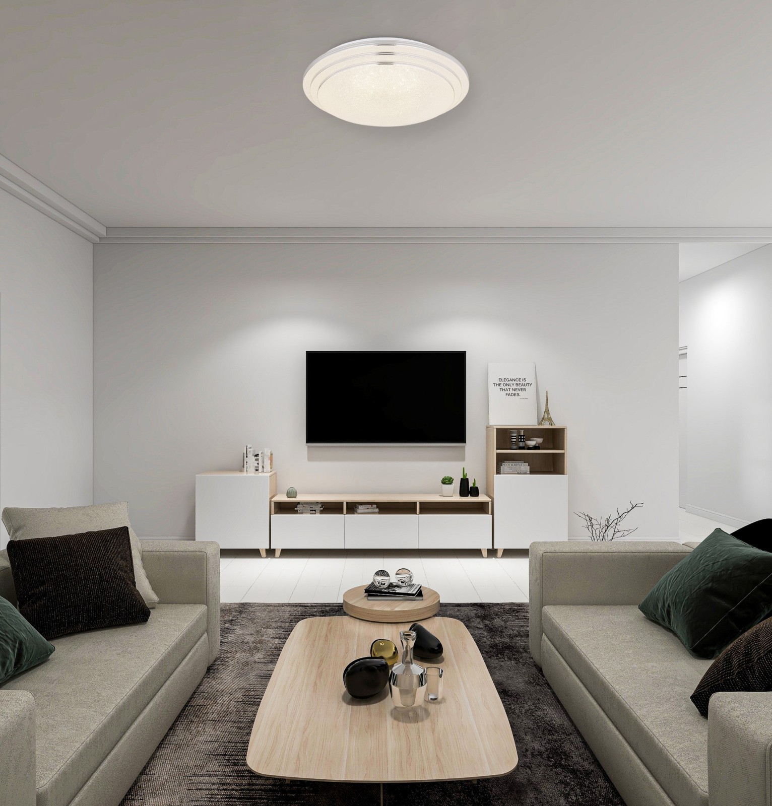 LED-Deckenleuchte - weiß - dimmbar - Ø 40 cm