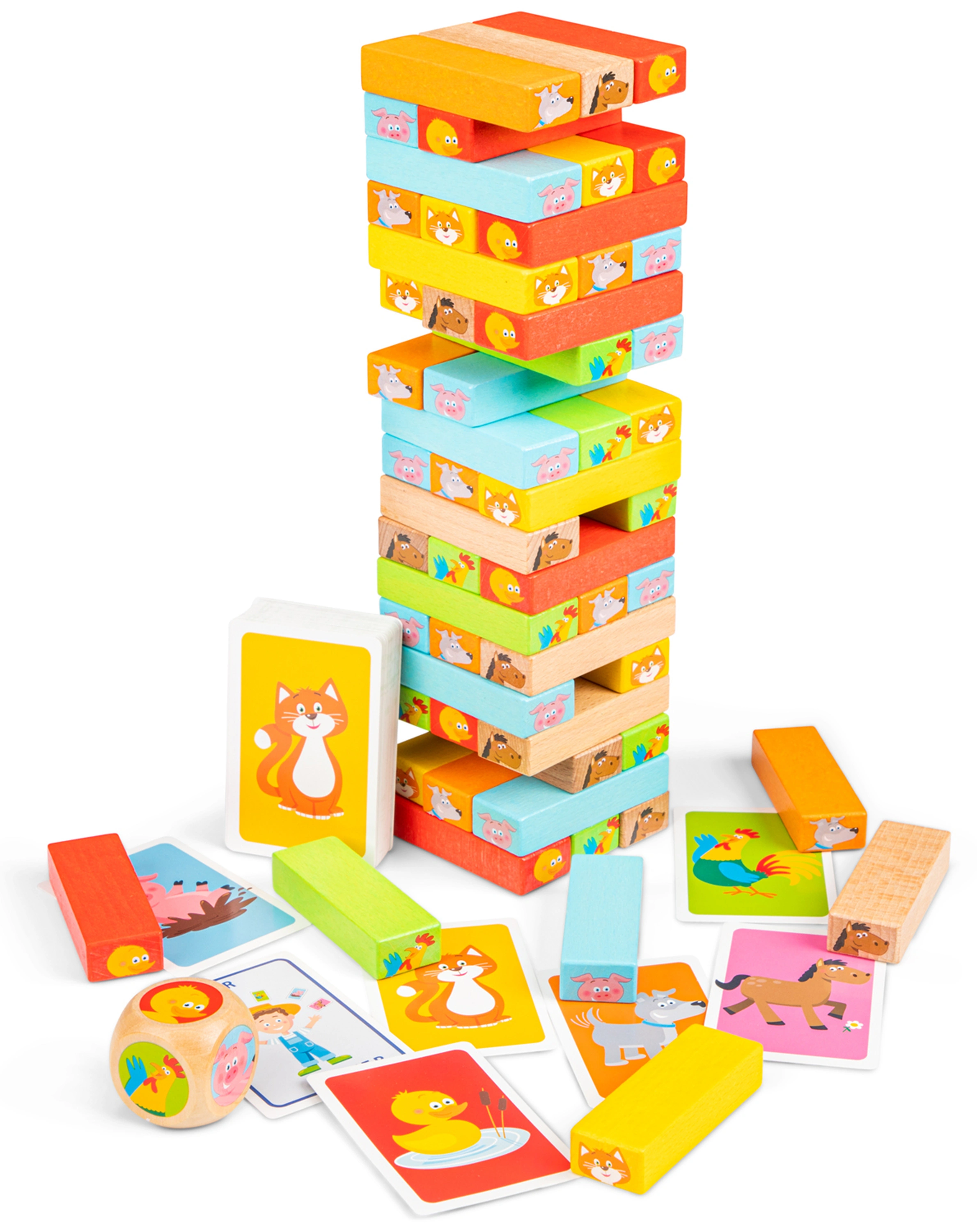 Stapelspiel TIERFARM aus Holz