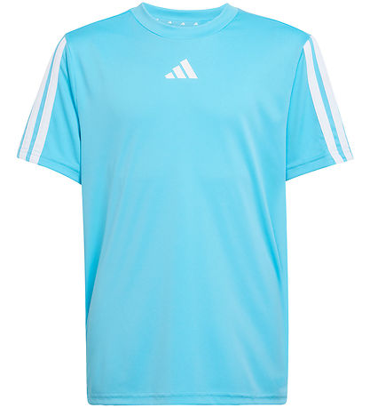 adidas Performance T-Shirt - Cyan/Weiß