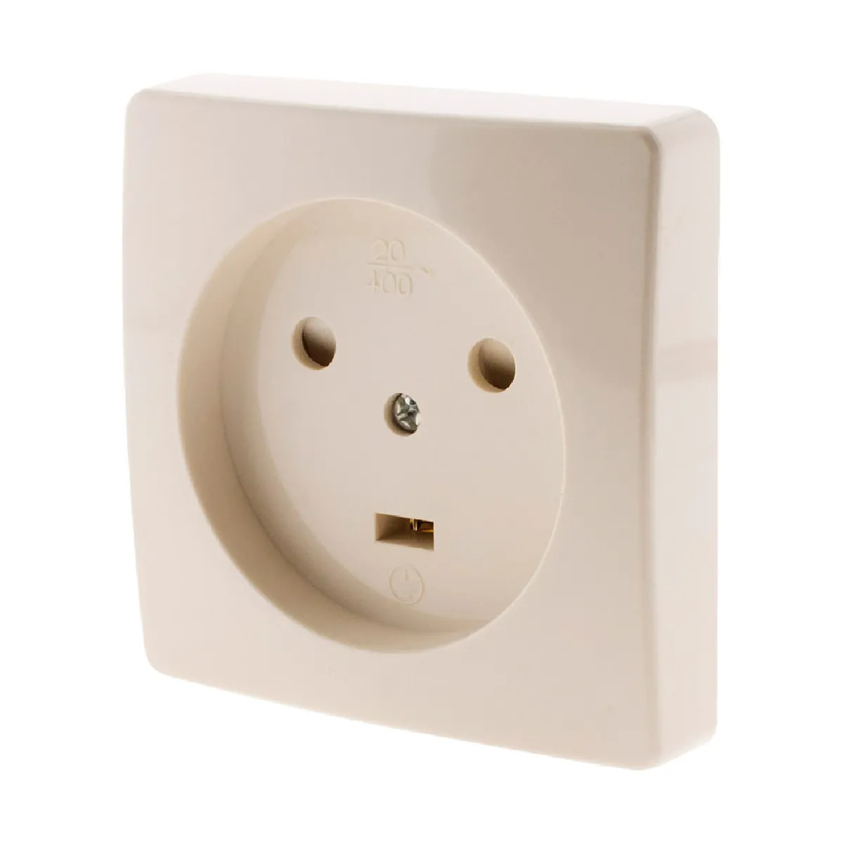 Zenitech Prise à encastrer 20A 2P+T - Blanc