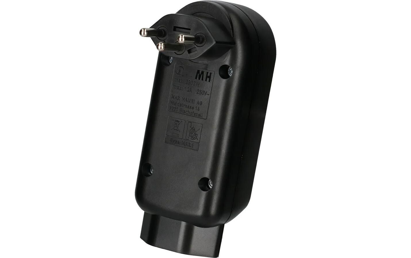 Mehrfachstecker maxADAPT 2 + 1 x T13, SchwarzDrehbarer Abzweigstecker mit drei Typ13 Steckdosen, 230 V/10 A