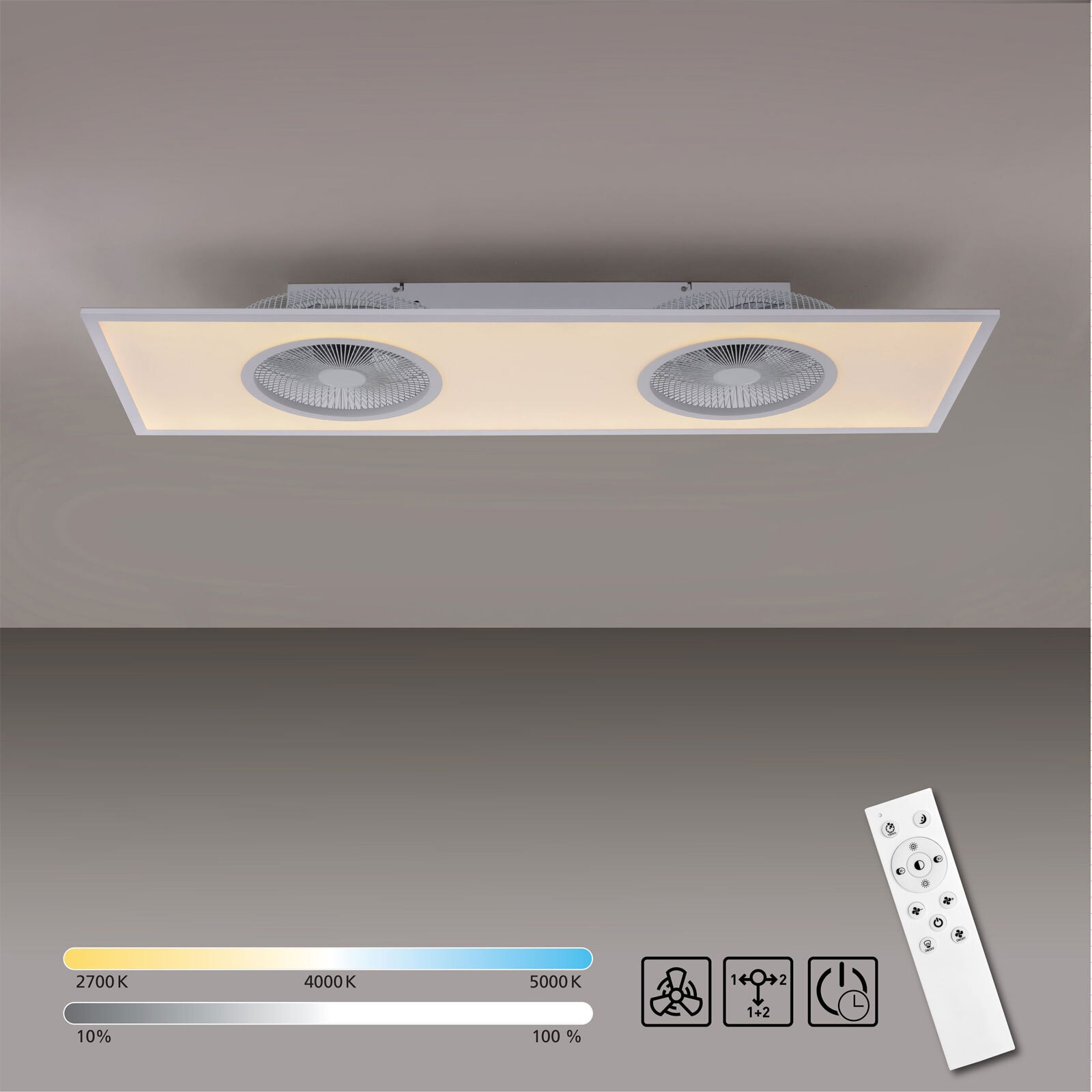 LED-Deckenleuchte Flat-Air 120x40 weiß