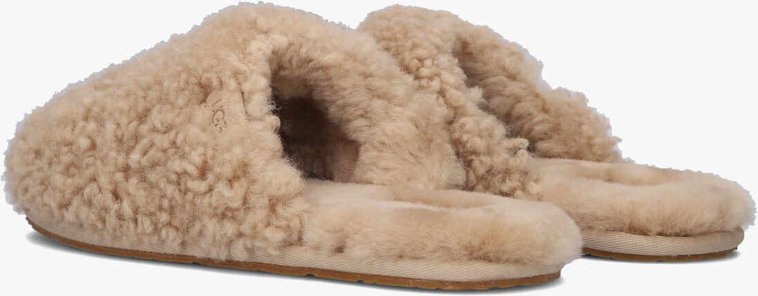 UGG beige ugg pantoffels w maxi curly slide