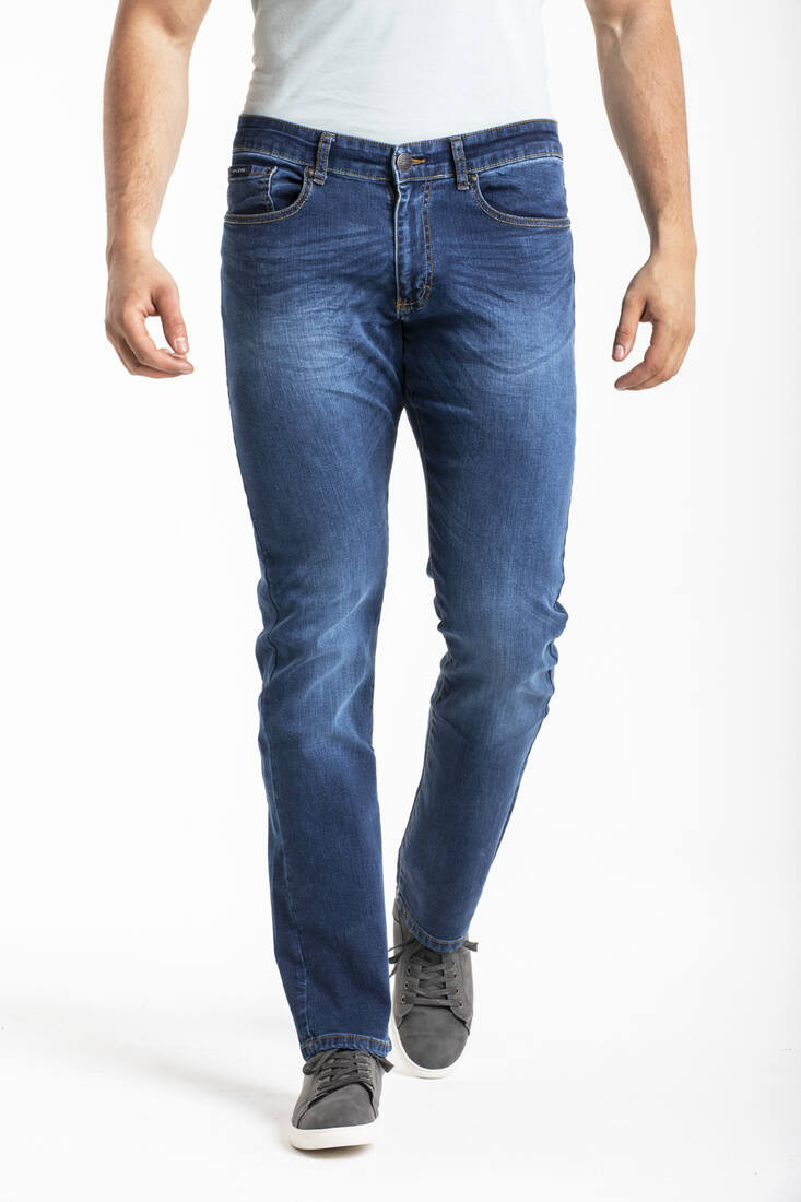 RICA LEWIS RL703 - Jean homme droit stretch stone