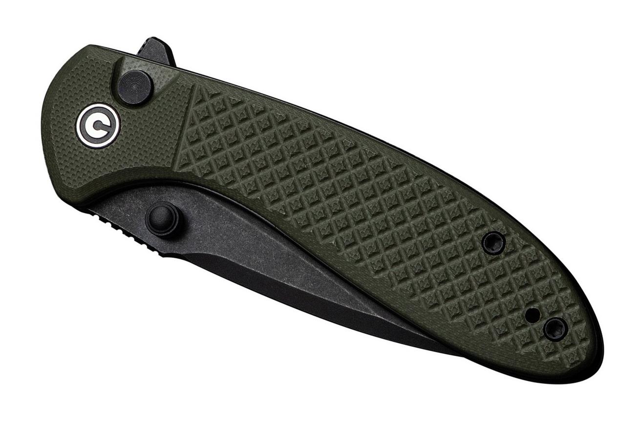 Civivi Faeger C24031-2 Blackwashed 14C28N, Milled OD Green G10, zakmes